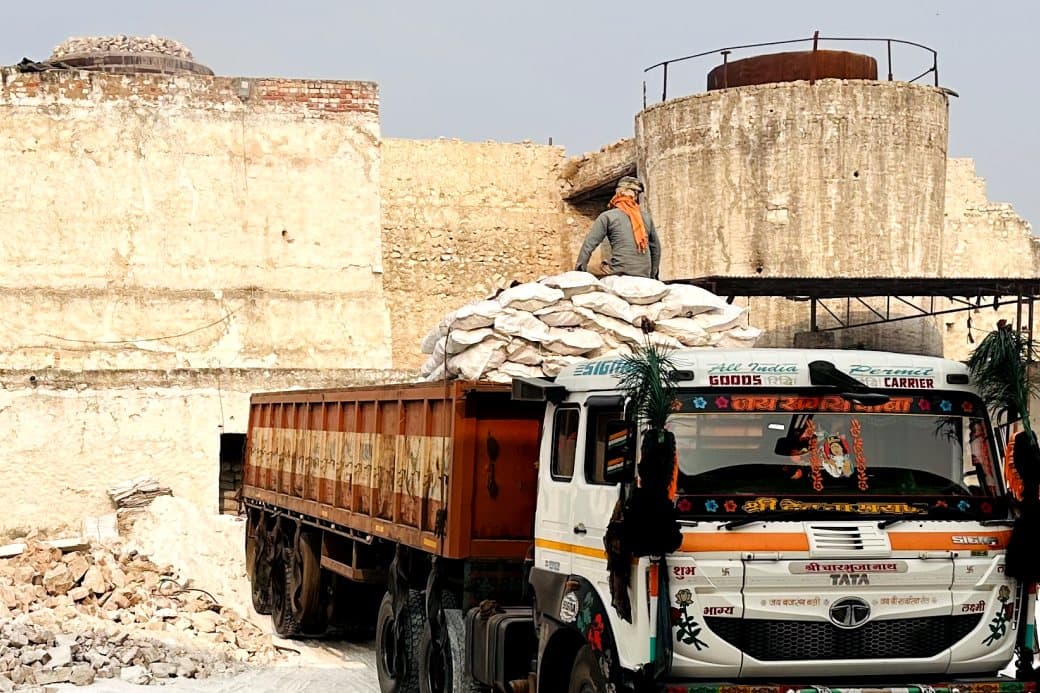Lime used as a flux in steel production
