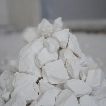 Limestone stockpile at the Deshwali Minerals plant